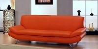 Biancaneve 3 seater sofa in red leather
