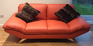 2 Seater Sofa of Red Leather Lolita