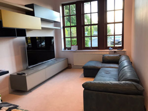Custom made leather sofa
