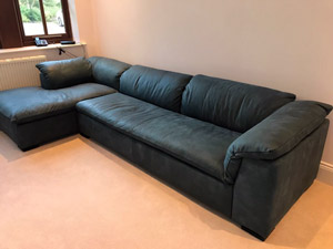 Custom made leather sofa