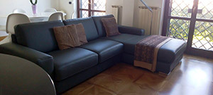 Custom Leather Corner in Black