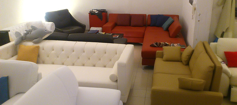 Calia Maddalena Leather Couches