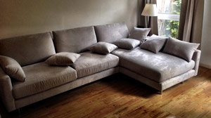 Leather corner sofa Domenica