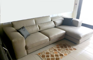 Leather corner sofa Forma