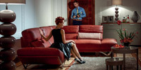 Leather Corner Sofa Highlife: Side view