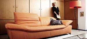 Honey Leather Sofa