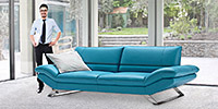 Leather Sofa 3 Seater Design Lolita Beta