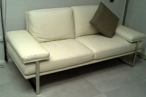 Sofa 2 Seater Portos of Beige Leather
