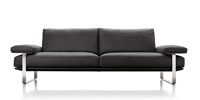 Portos Sofa in Black Leather