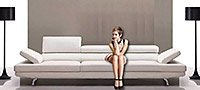 Princess 4 Seater Leather Sofa