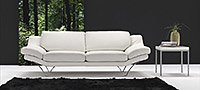 Santa Leather Sofa with Metal Feet