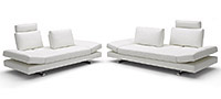 Leather Sofas 3 Seater Slalom, White Version