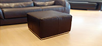 Torino Leather Pouf